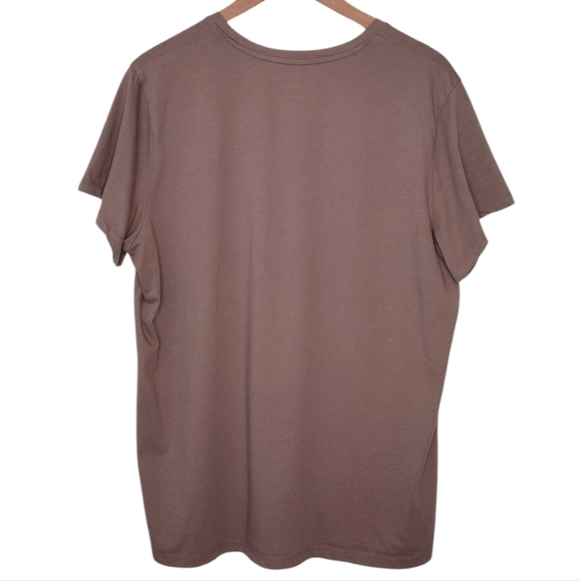 Everlane Men's Brown Organic Cotton Casual V-Neck Short Sleeve Shirt Size XXL - Picture 2 of 12